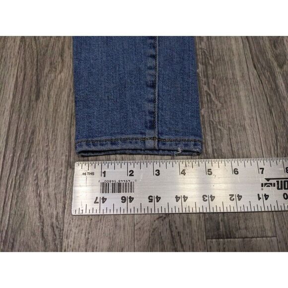 Gap 1969 Womens Sized 25 R Authentic True Skinny Distressed Denim Blue Jeans - Picture 12 of 12